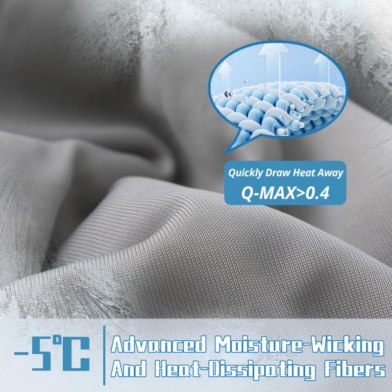DOWNCOOL Cooling Comforter  Grey Cooling Blanket Queen Size  Cooling Duvet for Hot Sleeper  Breathable Summer Quilt  Lightweight Soft Q-Max>0.4 Arc-Chill Cool Comforter 90""X90"" - Image 2